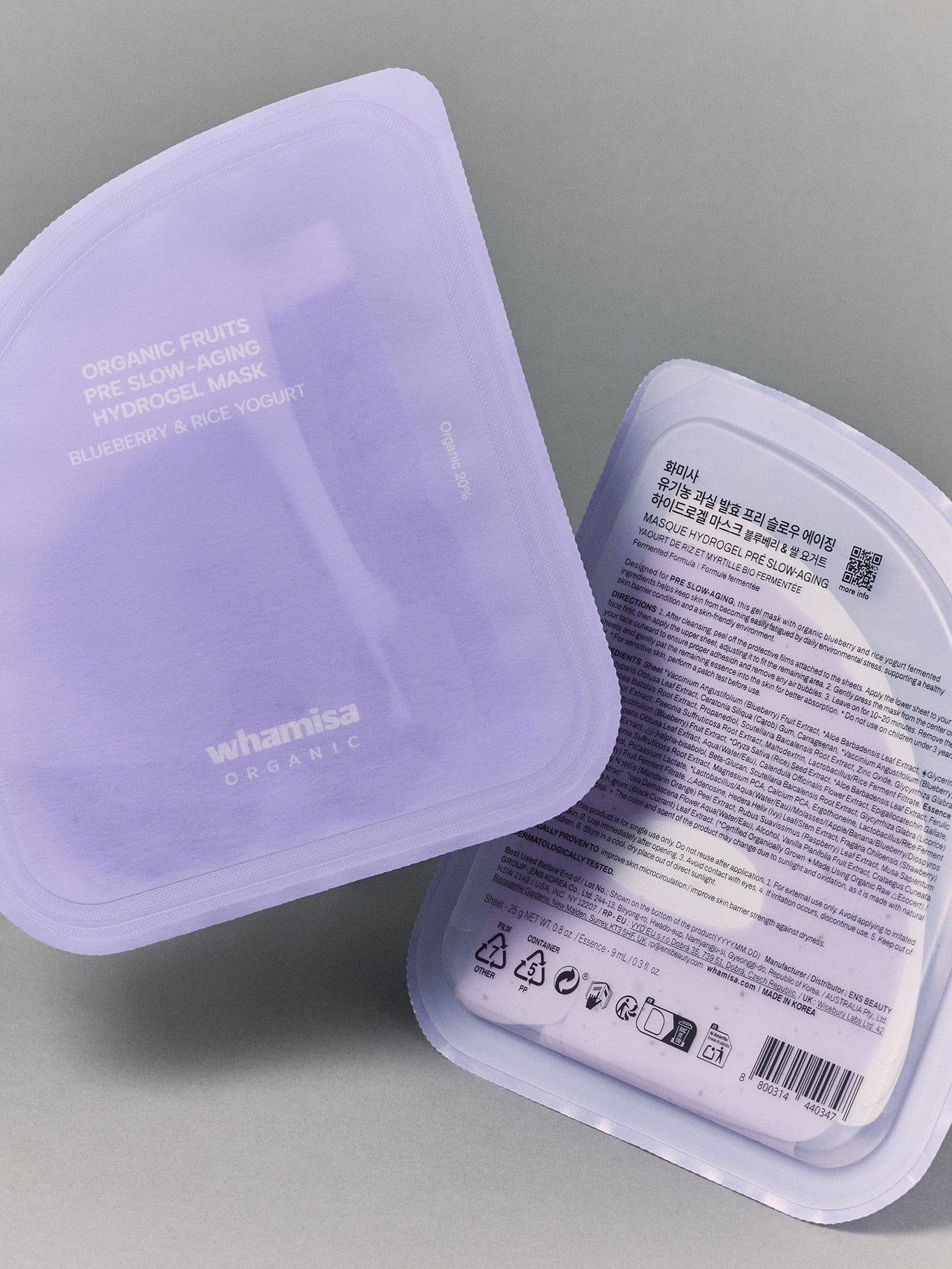 Organic Fruits Pre Slow-Aging Hydrogel Mask Blueberry & Rice Yogurt