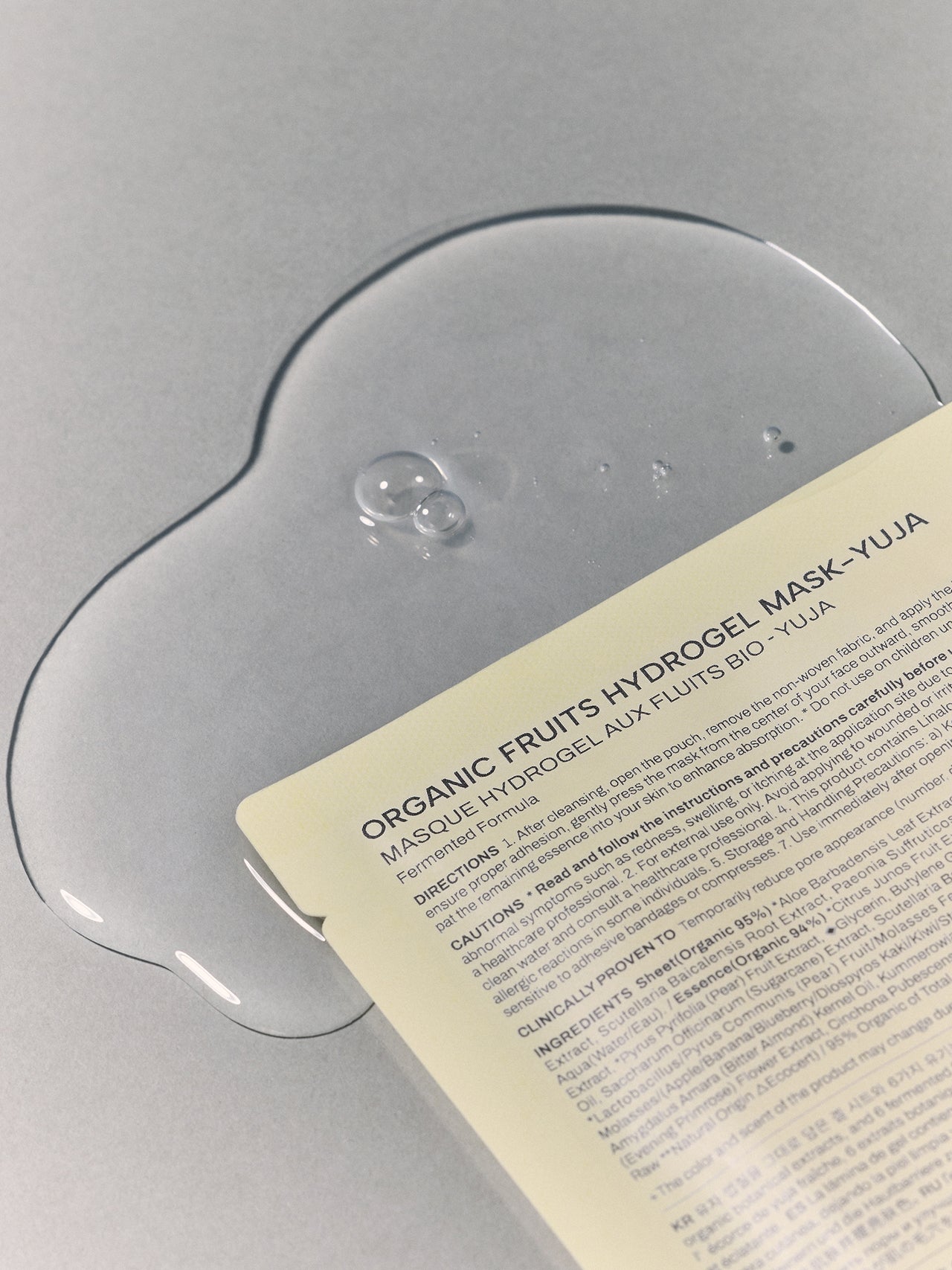 Organic Fruits Hydrogel Mask - Yuja